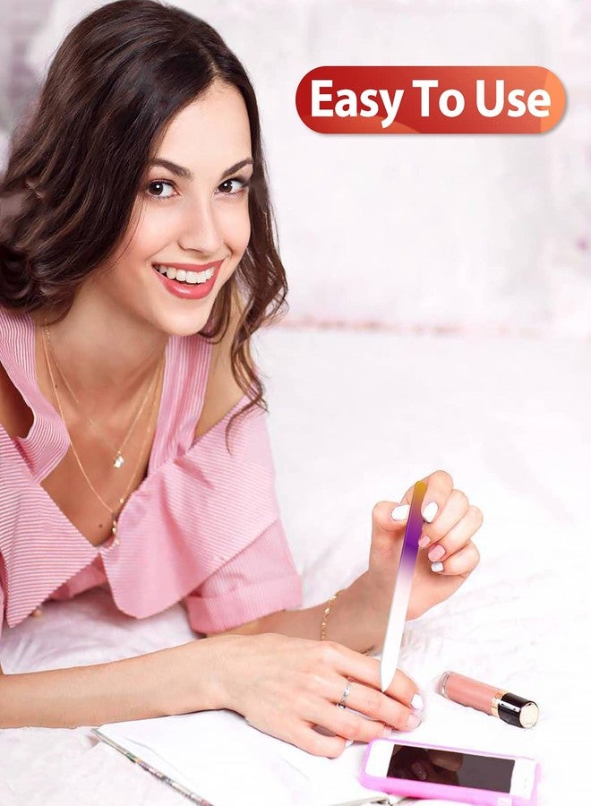 HealPure مبرد أظافر زجاجي وملمع أظافر، طقم فاخر مكون من 4 قطع: مبرد أظافر كريستالي وملمع أظافر زجاجي نانو، مع علبة، أداة مانيكير احترافية، مبرد أظافر تشيكي للأظافر الطبيعية، هدية للنساء والفتيات - Image 5